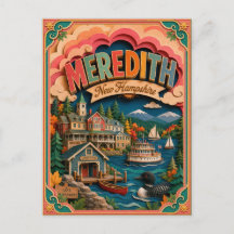 PopCut States Meredith New Hampshire Papier Kunst