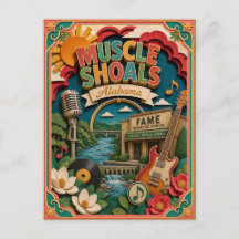 PopCut States Muscle Shoals Alabama Papieren Kunst