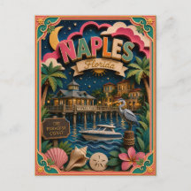 PopCut States Napels Florida Papier Kunst