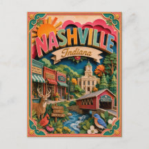 PopCut States Nashville Indiana Papieren Kunst