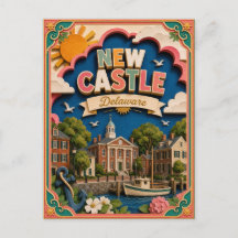 PopCut States New Castle Delaware Papieren Kunst