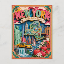 PopCut States New York Kleurrijke 3D-papierkunst