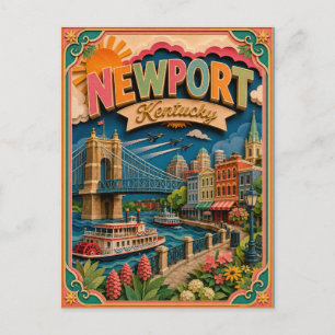 PopCut States Newport Kentucky Papieren Kunst Briefkaart