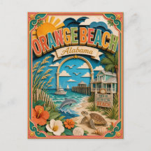 PopCut States Orange Beach Alabama Papieren Kunst