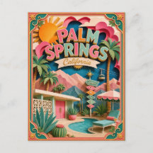 PopCut States Palm Springs Californië Papier Kunst
