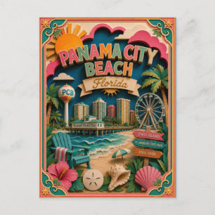PopCut States Panama City Beach Florida Papieren K Briefkaart