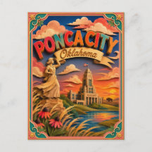 PopCut States Ponca City Oklahoma Papierkunst