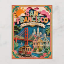 PopCut States San Francisco Californië Papier Kuns