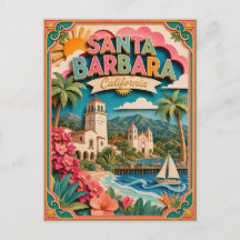 PopCut States Santa Barbara Californië Papier Kuns