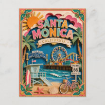 PopCut States Santa Monica Californië Papier Kunst