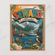 PopCut States Seward Alaska Papieren Kunst