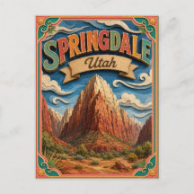 PopCut States Springdale Utah Papieren Kunst