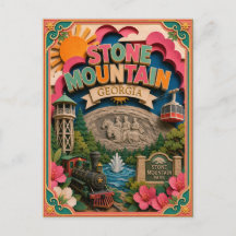 PopCut States Stone Mountain Georgia Papieren Kuns