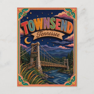 PopCut States Townsend Tennessee Papieren Kunst Briefkaart