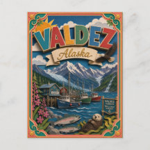 PopCut States Valdez Alaska Papieren Kunst