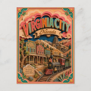 PopCut States Virginia City Nevada Papieren Kunst Briefkaart
