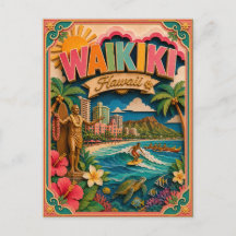 PopCut States Waikiki Hawaï Papieren Kunst