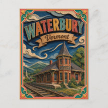 PopCut States Waterbury Vermont Papieren Kunst