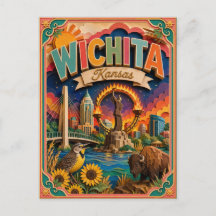 PopCut States Wichita Kansas Papieren Kunst