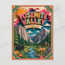 PopCut States Yosemite Valley Californië Papier Ku