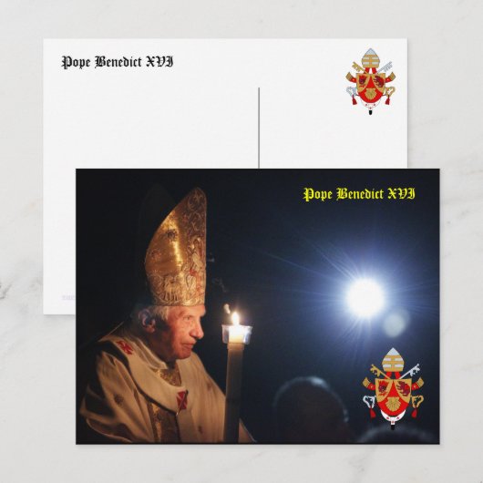 Pope Benedict XVI Briefkaart (Voorkant / Achterkant)