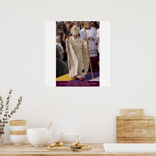 Pope Benedict XVI - Bronx NY GDeAcosta Portret Poster (Keuken)