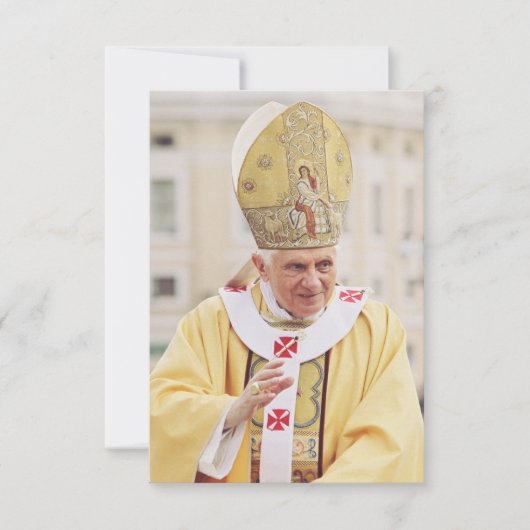 Pope Benedict XVI Holy Card Bedankkaart (Voorkant)