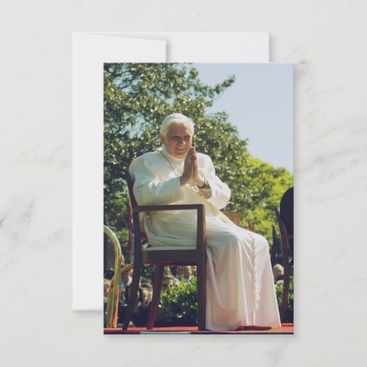 Pope Benedict XVI Holy Card Bedankkaart (Voorkant)