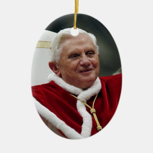 Pope Benedict XVI Keramisch Ornament (Voorkant)