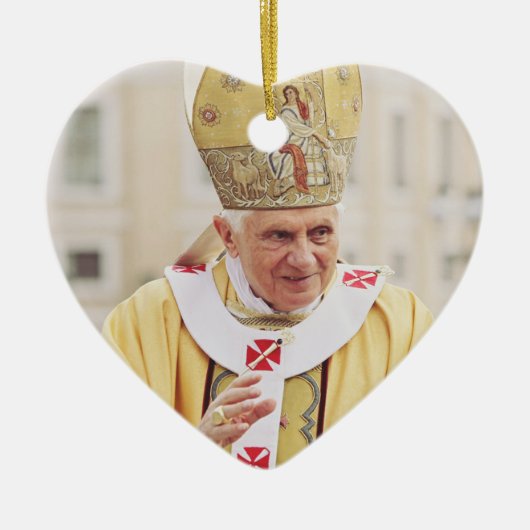 Pope Benedict XVI Keramisch Ornament (Voorkant)