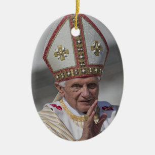 Pope Benedict XVI Keramisch Ornament