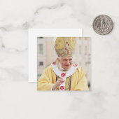Pope Benedict XVI Notitiekaartje (Voorkant / Achterkant in situ)