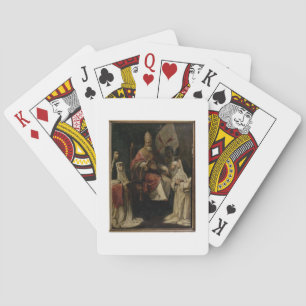 Pope Clement VIII zegen Carmelite Nuns (olie op Pokerkaarten