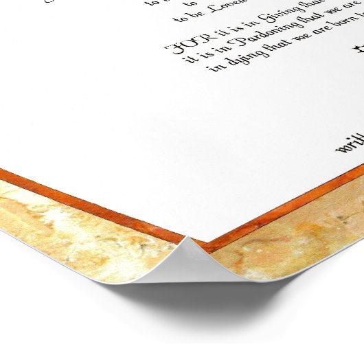 POPE FRANCIS=ST. FRANCIS SIMPLE PRAYER=Bamboo2 Poster (Hoek)