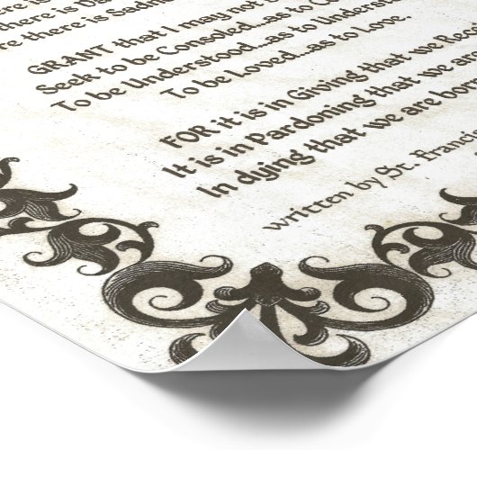 POPE FRANCIS=ST. FRANCIS SIMPLE PRAYER=Bamboo2 Poster (Hoek)