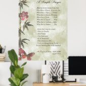 POPE FRANCIS=ST. FRANCIS SIMPLE PRAYER=Bamboo2 Poster (Thuiskantoor)