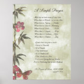 POPE FRANCIS=ST. FRANCIS SIMPLE PRAYER=Bamboo2 Poster (Voorkant)