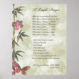 POPE FRANCIS=ST. FRANCIS SIMPLE PRAYER=Bamboo2 Poster