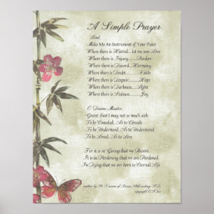 POPE FRANCIS=ST. FRANCIS SIMPLE PRAYER=Bamboo Poster