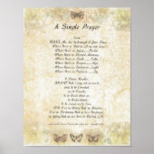 POPE FRANCIS=ST. FRANCIS SIMPLE PRAYER=Butterfly Poster (Voorkant)