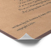 POPE FRANCIS=ST. FRANCIS SIMPLE PRAYER=Organic Poster (Hoek)