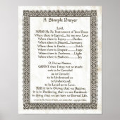 POPE FRANCIS=ST. FRANCIS SIMPLE PRAYER=Parchment Poster (Voorkant)