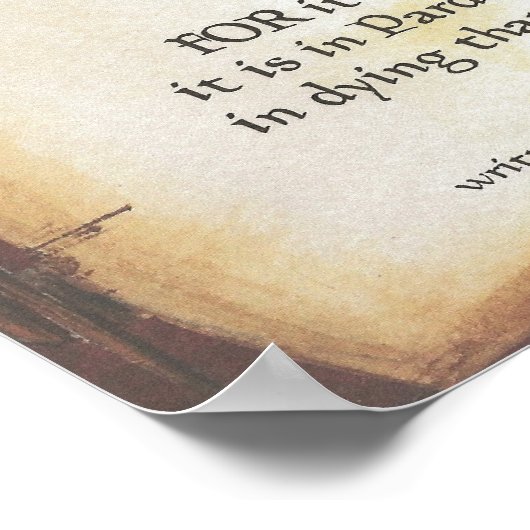 POPE FRANCIS=ST. FRANCIS SIMPLE PRAYER=Scroll Poster (Hoek)