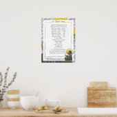 POPE FRANCIS=ST. FRANCIS SIMPLE PRAYER=Zuiverheid Poster (Keuken)
