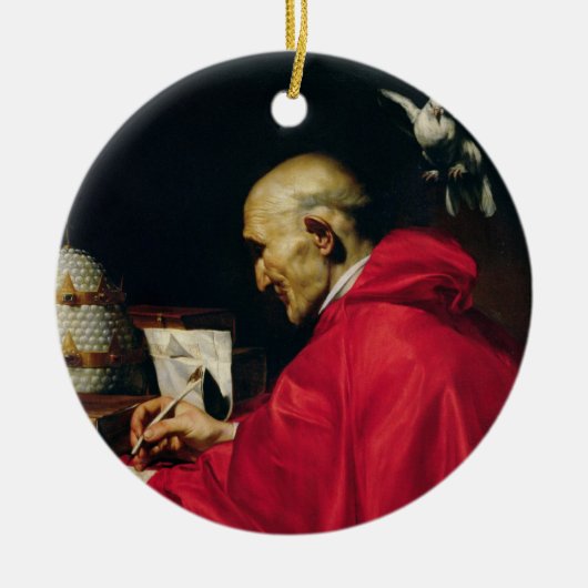 Pope Gregory de Grote Keramisch Ornament (Voorkant)