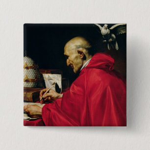 Pope Gregory de Grote Vierkante Button 5,1 Cm