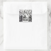 Pope Hadrian II Vierkante Sticker (Tas)