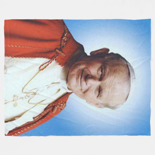 POPE JOHN PAUL II Fleece Blanket (Voorkant (Horizontaal))