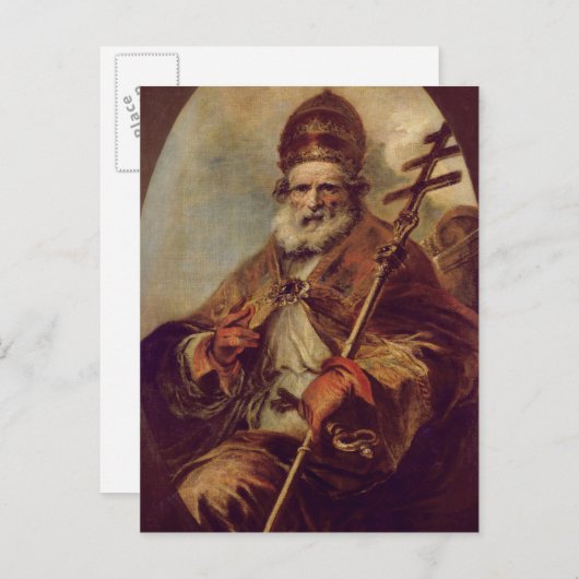 Pope Leo I Briefkaart (Voorkant / Achterkant)