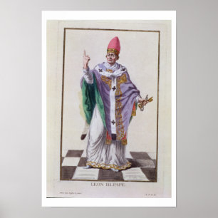Pope Leo III (795-816) from 'Receuil des Estampes, Poster